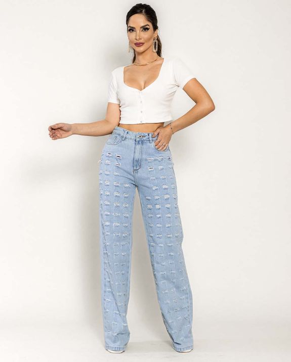 CLARA em Feminino - Calças Wide Leg 34 – Consciencia Jeans 2020 - B2C