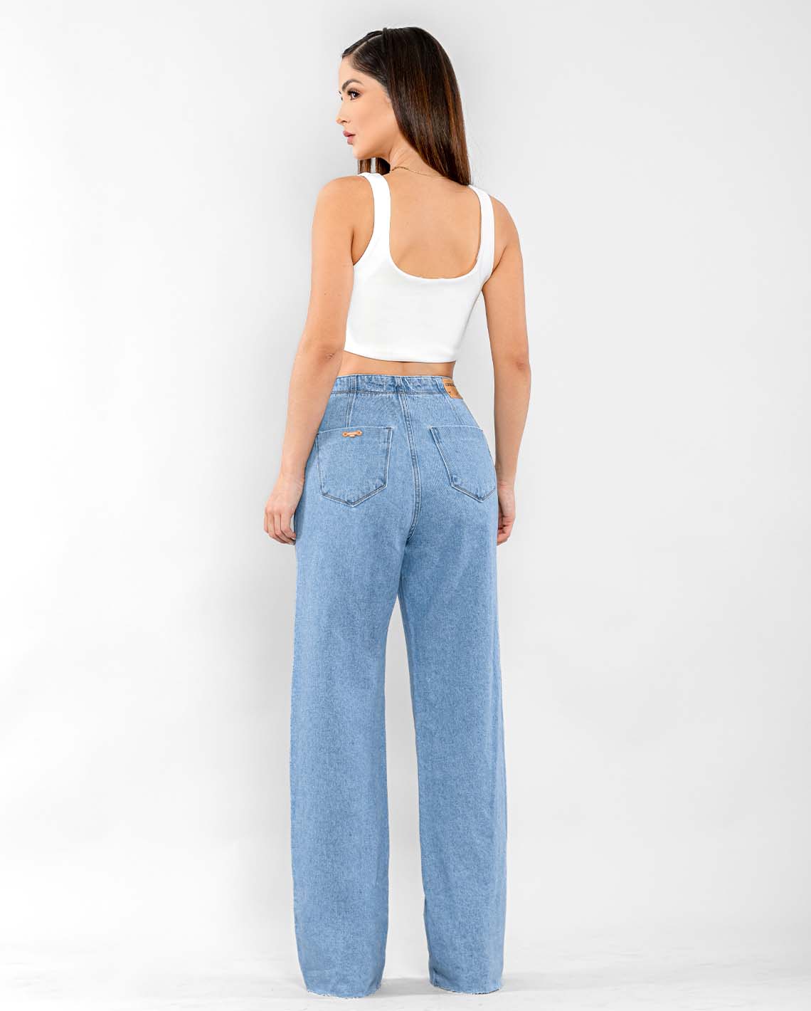 Calça Jeans Feminina Wide Leg Pantalona Moda Feminina Jeans Tendência  REF007 REF008