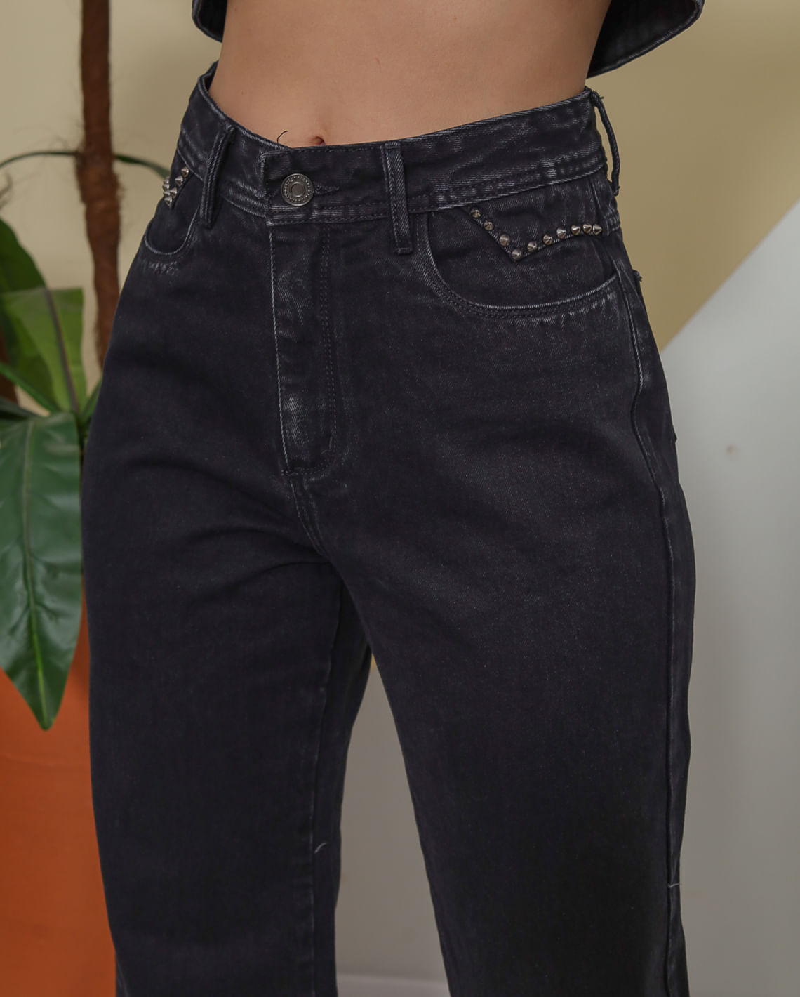 Calça Preta Feminina Consciência Jeans WIDE - Calça Jeans Feminina